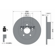 Textar 2 x Solid Rear Brake Discs 92065300-x2