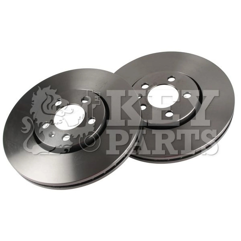 Key Parts 2 x Vented Front Brake Discs KBD4105-x2