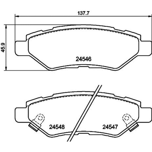 DON Rear Brake Pad Set PCP1834
