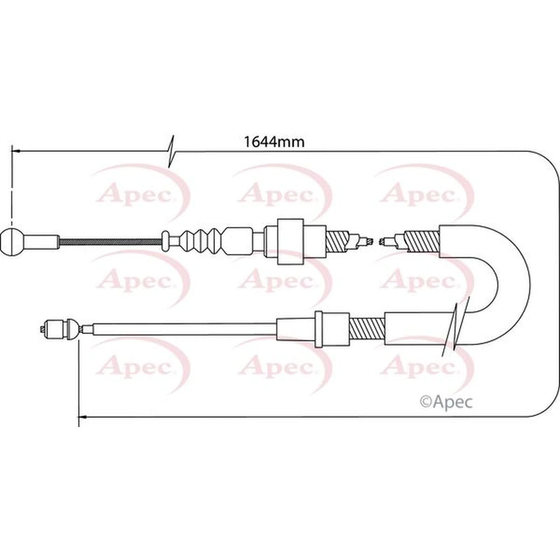 Apec Handbrake Cable Right Rear CAB1400