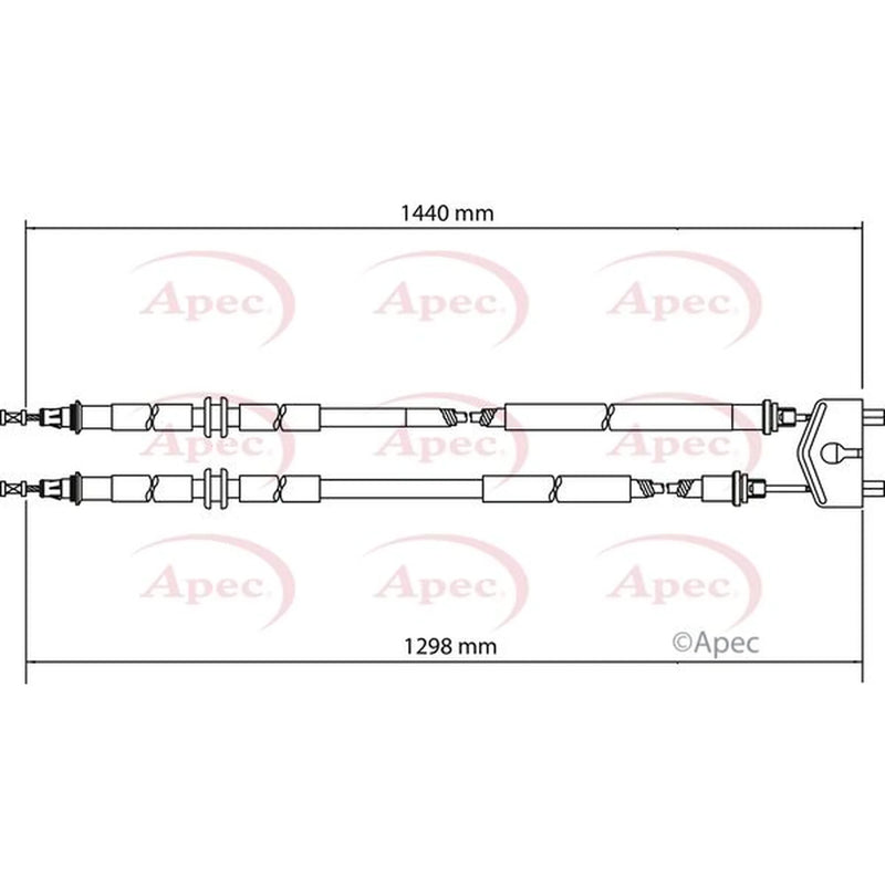 Apec Handbrake Cable Rear CAB1136
