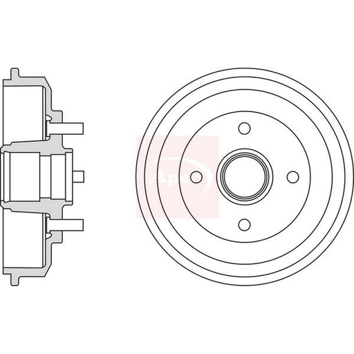Apec Brake Drum Assembly Rear DRM9906