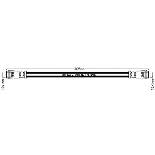 Juratek Brake Hydraulic Hose Line inner JBH1413