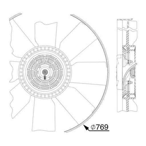 Mahle Engine Cooling Fan CFF 508 000P
