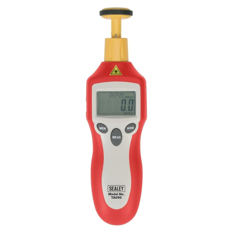 Sealey Digital Tachometer Contact/Non-Contact TA050 Sealey  - Town Parts