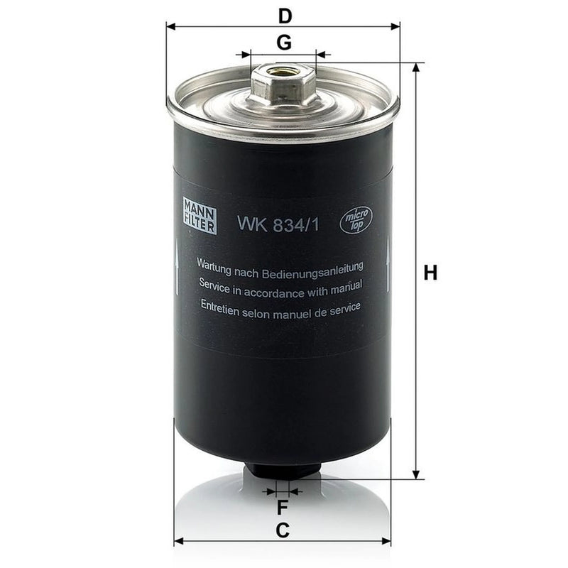 MANN-FILTER Fuel Filter Element WK 834/1