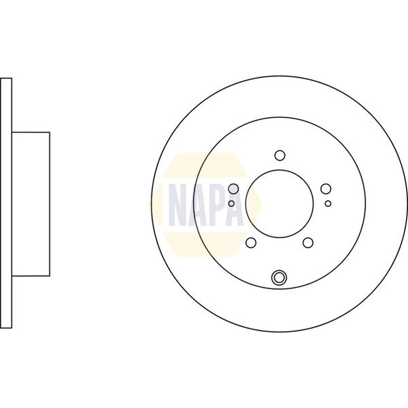 NAPA 2 x Solid Rear Brake Discs NBD5428-x2