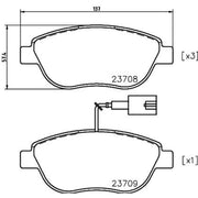 Mintex Front Brake Pad Set MDB2240