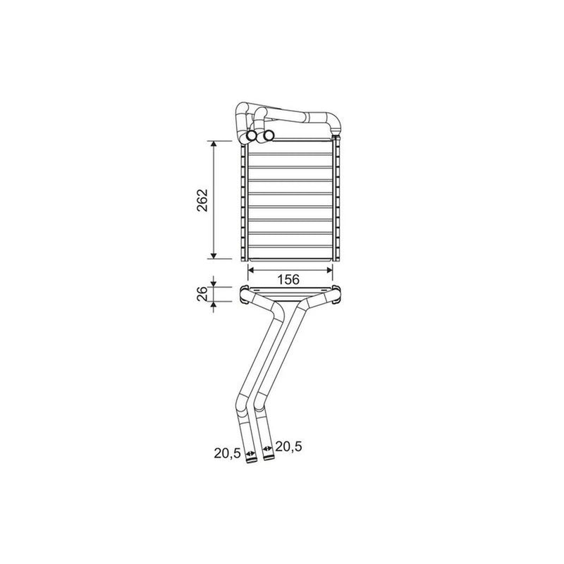 Valeo Heater Matrix Core Heat Exchanger 811655