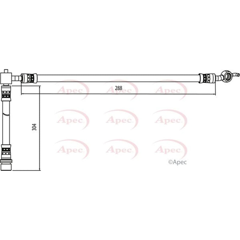 Apec Brake Hydraulic Hose Line Rear Left HOS4084