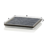 MANN-FILTER Cabin Air Filter (Pollen Filter) behind the glo CUK 20 010