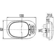 Hella Interior Lamp Black MG12 2JA 2JA 964 916-011