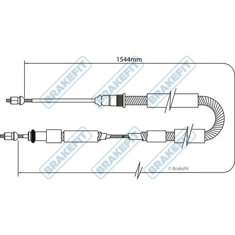 Apec Handbrake Cable Right Rear BBC3078