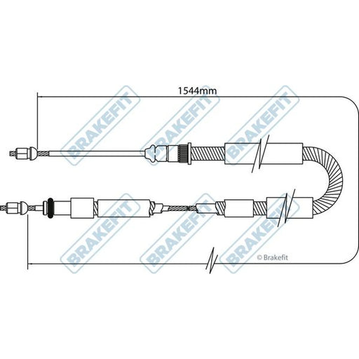 Apec Handbrake Cable Right Rear BBC3078