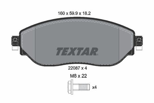 Textar 2208701 Brake Pad Set, disc brake