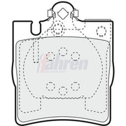 Fahren Rear Brake Pad Set fits Mercedes-Benz C-Class 2000-2008
