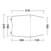 Outwell Sandcrest L Poled Tailgate Awning - Outwell - Van Life Living