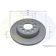 Comline 2 x Solid Rear Brake Discs ADC5347