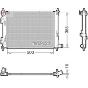Denso Engine Radiator fits Kia Rio IV 2017 on 1.25 1.4