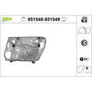 Valeo Electric Window Regulator Lifter Left Front 851548