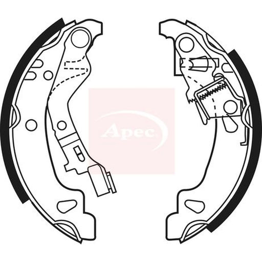 Apec Brake Shoe Set Axle Kit SHU624