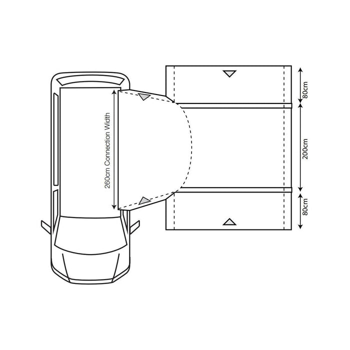 Outdoor Revolution Cayman Combo Air Driveaway Awning Low 22 (180 - 210) - Outdoor Revolution - Van Life Living