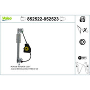 Valeo Electric Window Regulator Lifter Left Rear 852522
