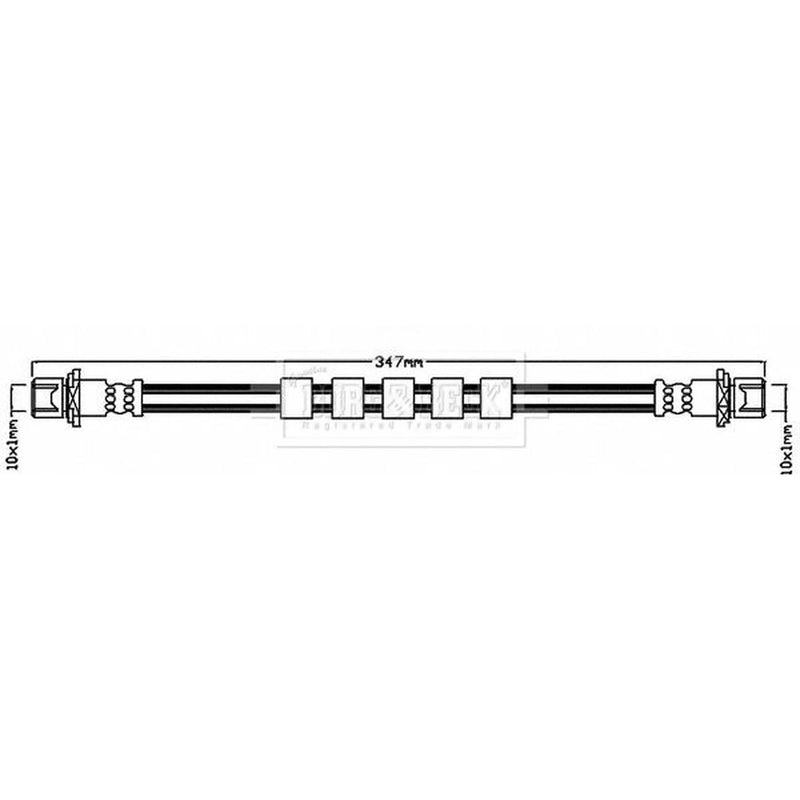 Borg & Beck Brake Hydraulic Hose Line Rear BBH8025
