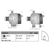 Denso Car Alternator 12V fits Fiat Brava 1995-2001 1.9