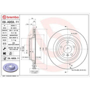 Brembo 2 x Vented Rear Brake Discs 09.A959.11-x2
