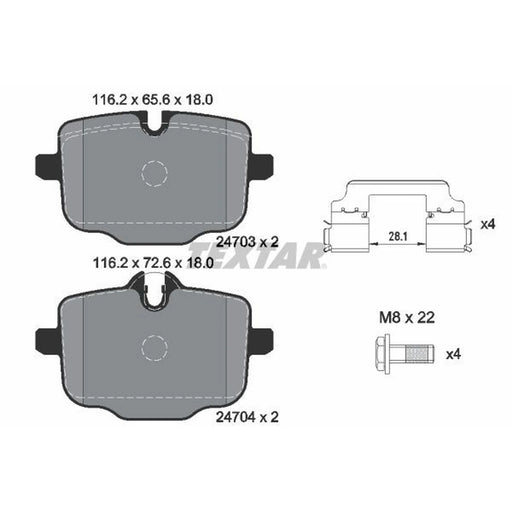 Textar Rear Brake Pad Set 2470301