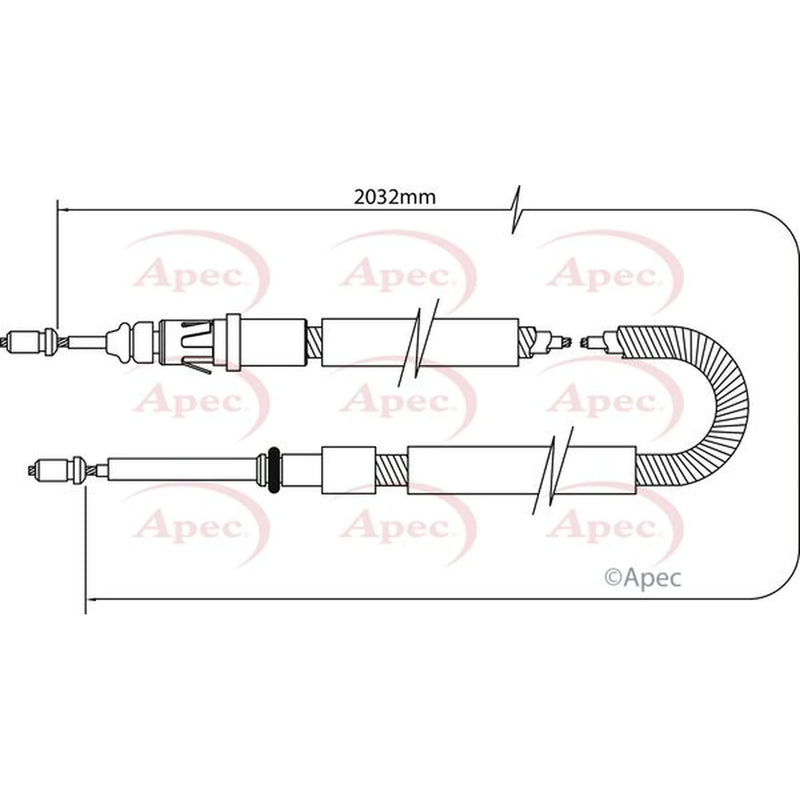 Apec Handbrake Cable Right Rear CAB1046