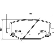 Mintex Rear Brake Pad Set MDB3271