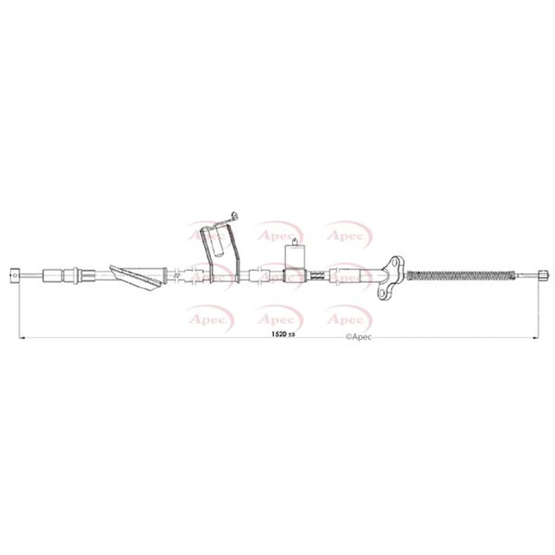 Apec Handbrake Cable Left Rear CAB1485