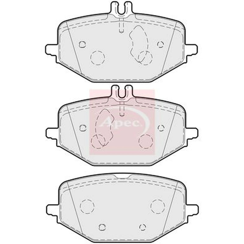 Apec Rear Brake Pad Set PAD2318