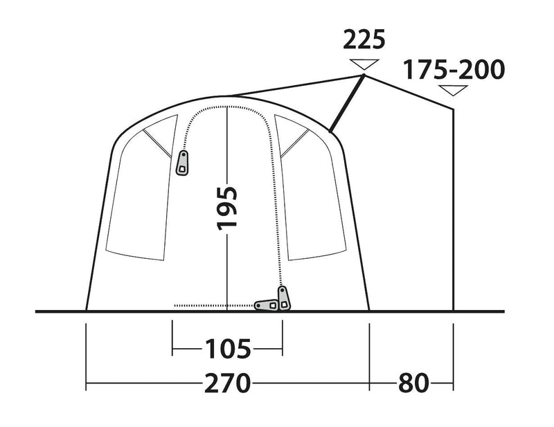 Outwell Talladega Driveaway Air Awning Grey - Outwell - Van Life Living