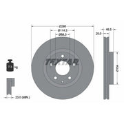 Textar 2 x Vented Front Brake Discs 92326203-x2