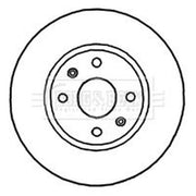 Borg & Beck 2 x Vented Front Brake Discs BBD4822