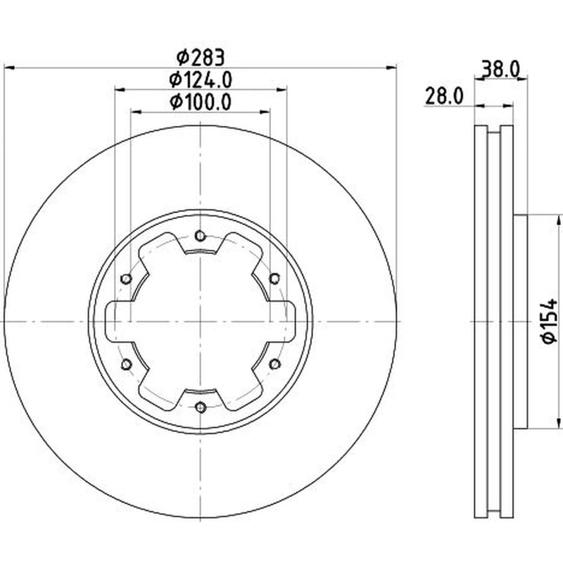 Mintex 2 x Vented Front Brake Discs MDC2397