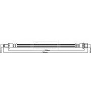 Borg & Beck Brake Hydraulic Hose Line Rear Rig BBH8102