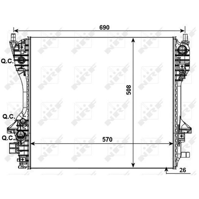 NRF Engine Radiator 53012