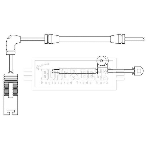 Borg & Beck Brake Pad Wear Sensor Front BWL3009