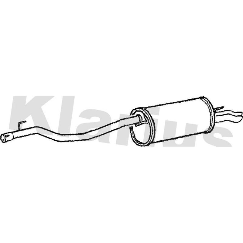 Klarius Box With Tail Pipe Rear VW500B