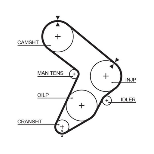 Gates Timing Belt Cambelt 143 Teeth 5112