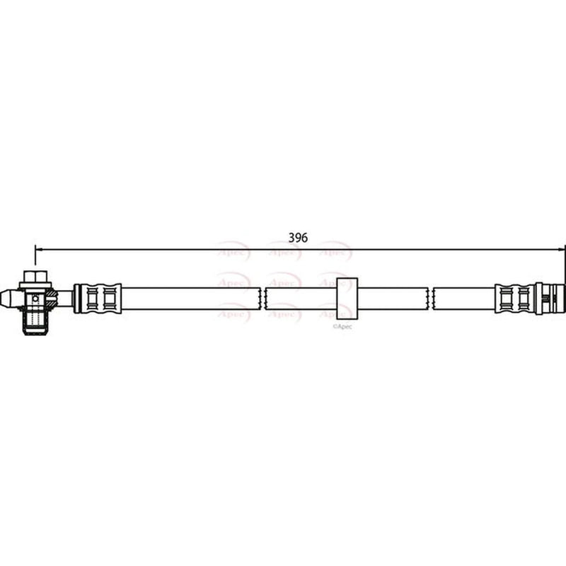 Apec Brake Hydraulic Hose Line Front HOS3318
