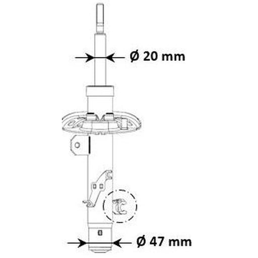 KYB Shock Absorber Damper Strut Front Right 3348098
