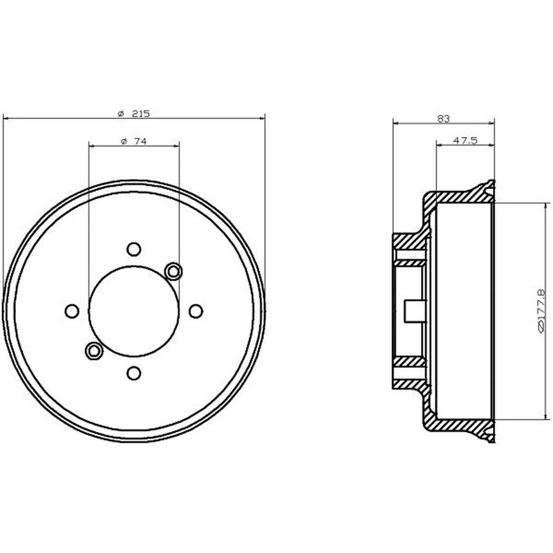 Mintex Brake Drum Assembly Rear MBD007
