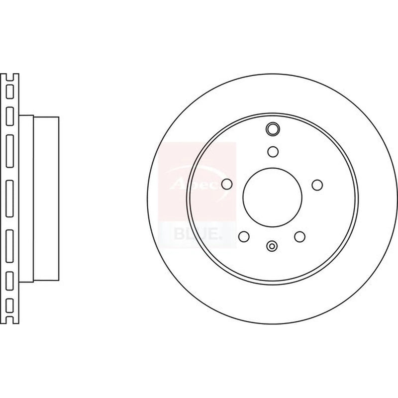 Apec 2 x Vented Rear Brake Discs SDK6587-x2