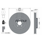 Textar 2 x Two-Piece Front Brake Disc Brake Discs 92358125-x2
