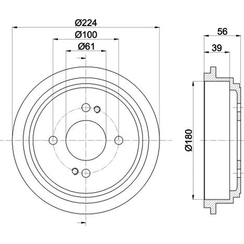 Mintex Brake Drum Assembly Rear MBD259